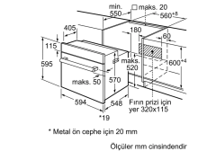 HBF512BW1T Serie | 4 Ankastre Fırın 60 x 60 cm Beyaz