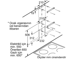 DWG66CD50T  Serie | 4 Duvar Tipi Davlumbaz 60 cm Cam dekor
