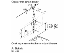 DWK97HM61T  Serie | 4 Duvar Tipi Davlumbaz 90 cm Siyah Cam Yüzey