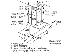 DWK97HM61T  Serie | 4 Duvar Tipi Davlumbaz 90 cm Siyah Cam Yüzey
