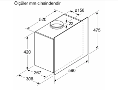DWF65AJ20T Serie | 4 Duvar Tipi Davlumbaz 60 cm Beyaz Cam Yüzey
