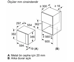BFL524MB0 Serie | 6 Ankastre Mikrodalga 60 x 38 cm Siyah